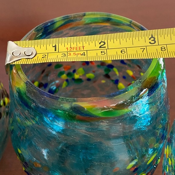 Evergreen Garden Bambeco Aqua Del Sol Stemless Wine Glasses set of 4 - Picture 11 of 12